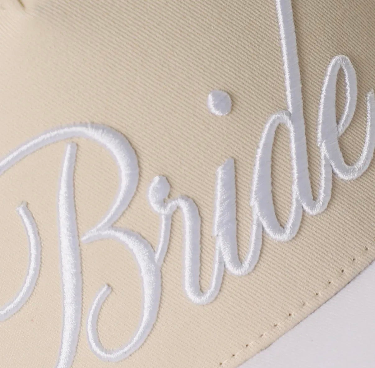 Bride Embroidered Canvas Two-Tone Trucker Hat