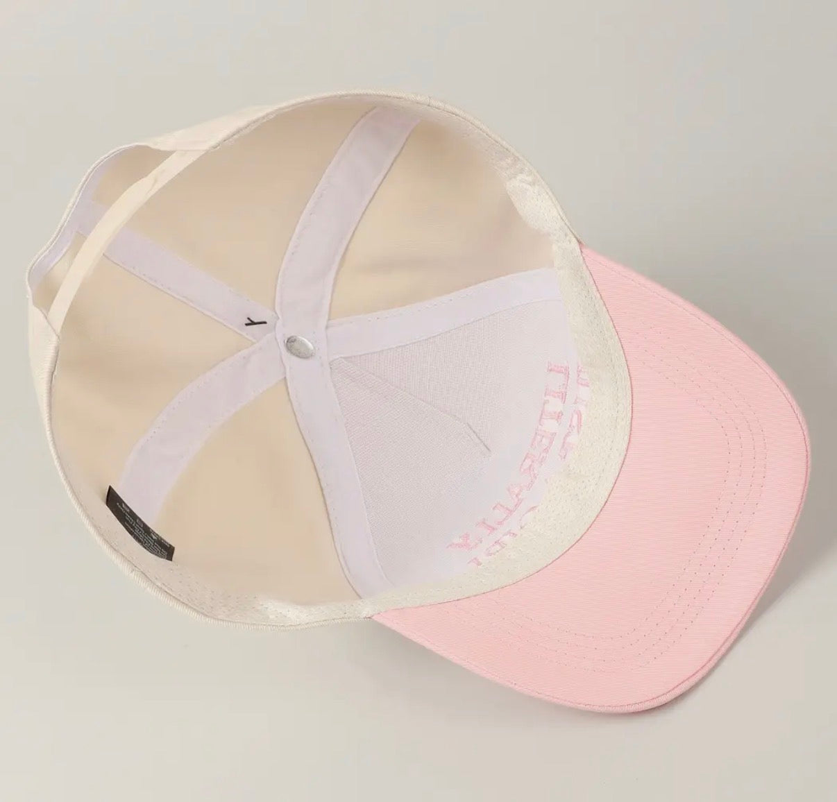 Literally Just A Girl Embroidery Two Tone Trucker Hat