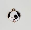 Black and white dog charm