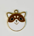 Brown and white Dog charm